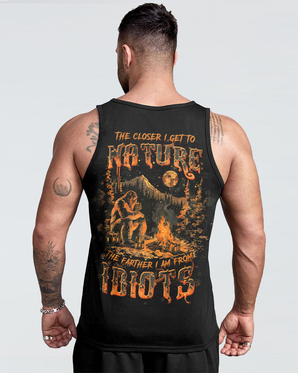 THE CLOSER I GET TO NATURE BIGFOOT CAMPFIRE ALL OVER PRINT - TLTW1109242