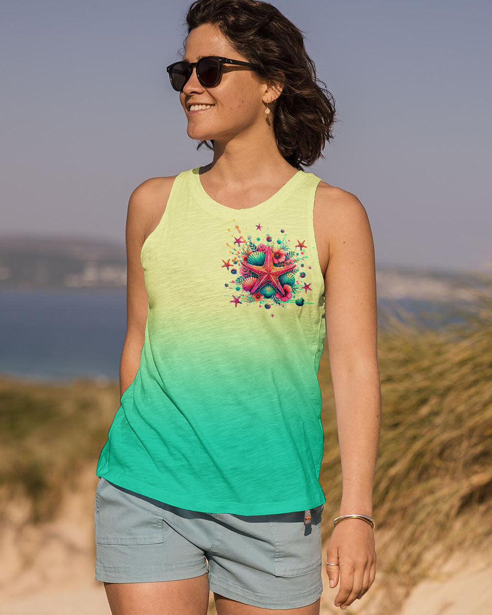 SMELL THE SEA FEEL THE BREEZE STARFISH ALL OVER PRINT - TLTW1705251