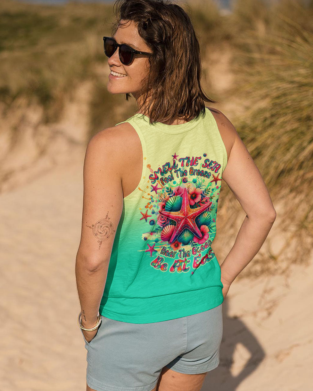 SMELL THE SEA FEEL THE BREEZE STARFISH ALL OVER PRINT - TLTW1705251