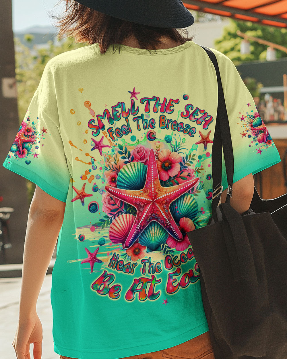SMELL THE SEA FEEL THE BREEZE STARFISH ALL OVER PRINT - TLTW1705251