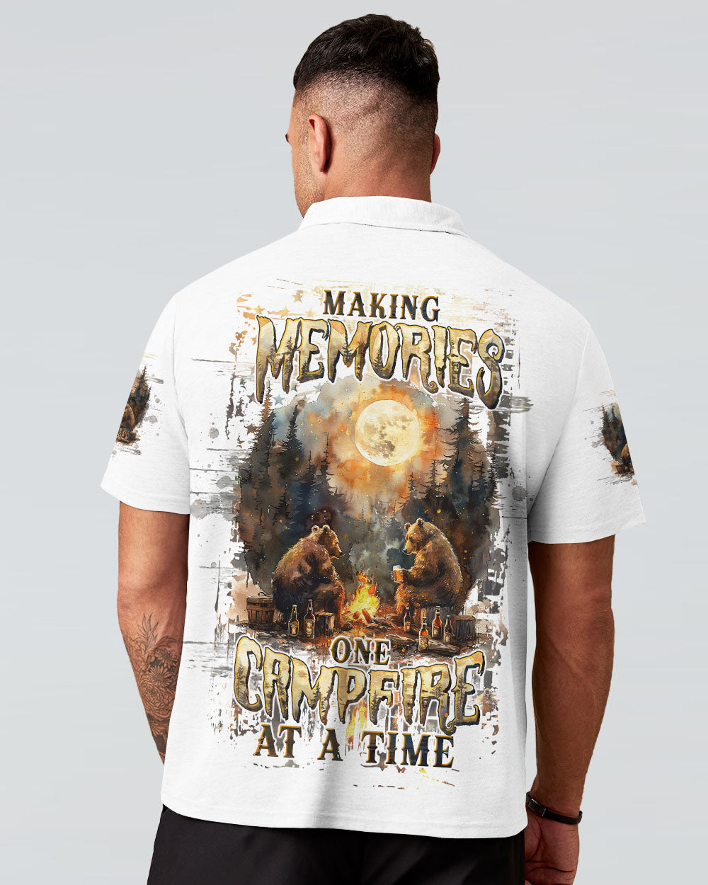 MAKING MEMORIES ONE CAMPFIRE AT A TIME BEAR ALL OVER PRINT - TLTW2808242