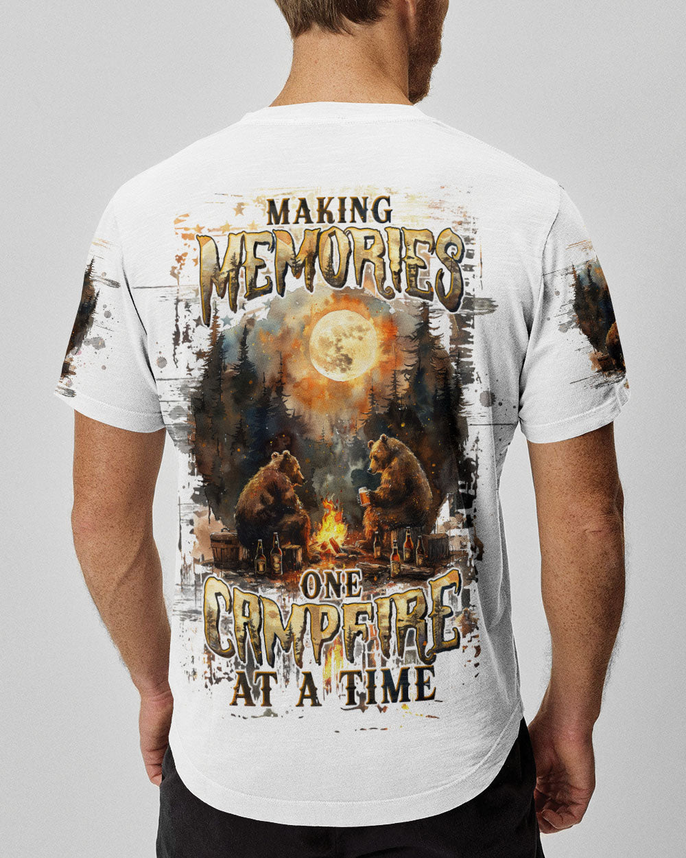 MAKING MEMORIES ONE CAMPFIRE AT A TIME BEAR ALL OVER PRINT - TLTW2808242