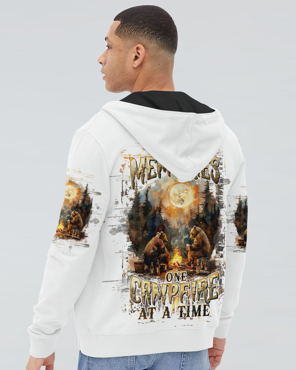 MAKING MEMORIES ONE CAMPFIRE AT A TIME BEAR ALL OVER PRINT - TLTW2808242