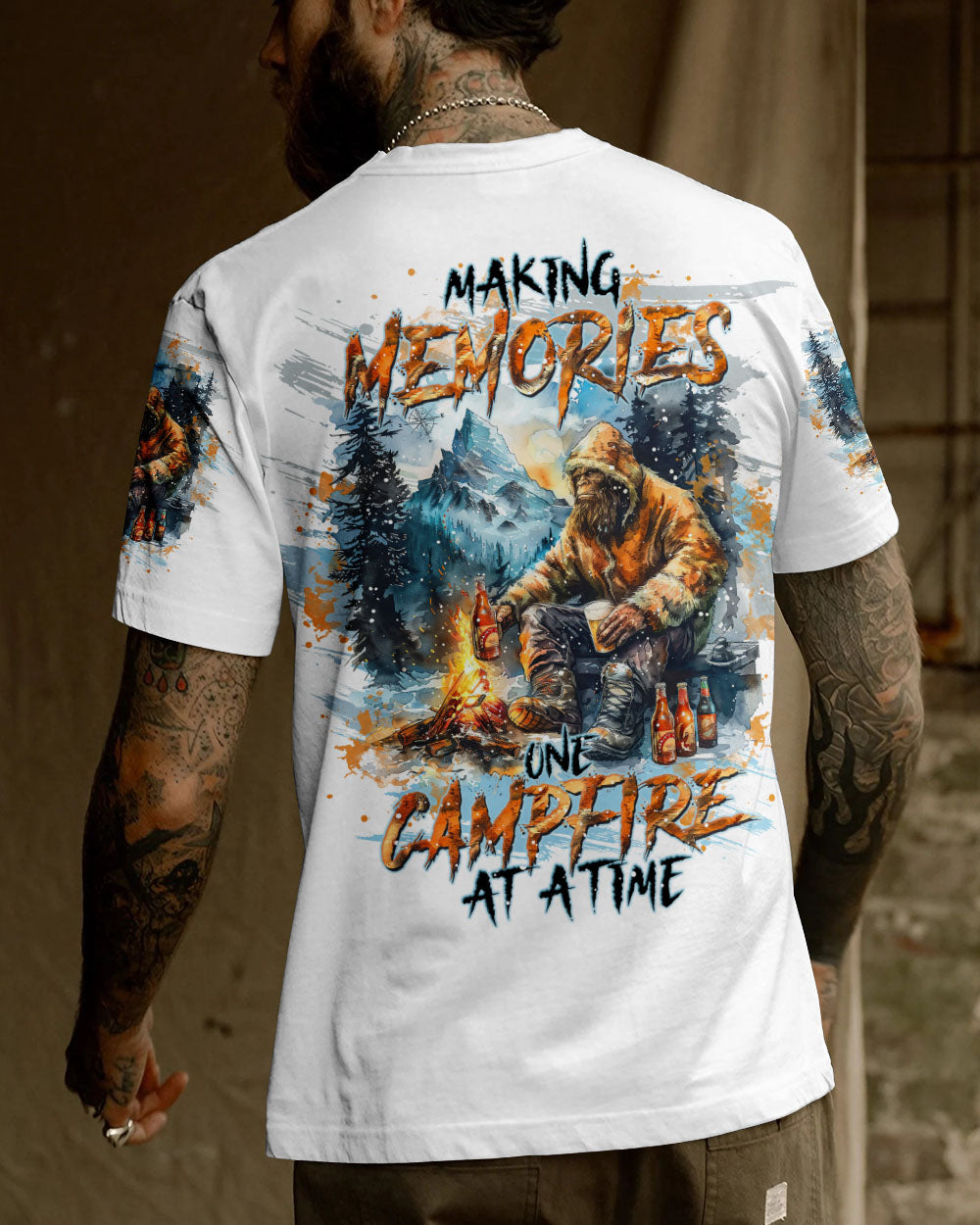 MAKING MEMORIES ONE CAMPFIRE AT A TIME BIGFOOT  ALL OVER PRINT - TLTW2910244