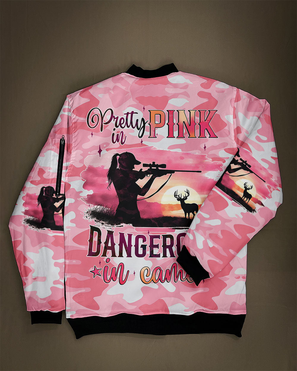 PRETTY IN PINK HUNTING BOMBER JACKET - TYQY0111248