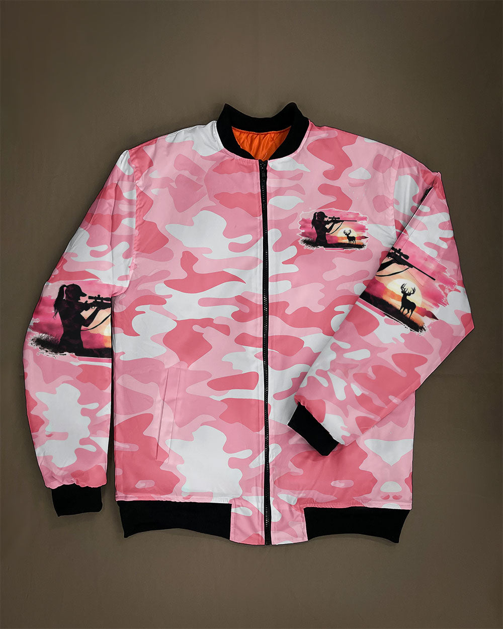 PRETTY IN PINK HUNTING BOMBER JACKET - TYQY0111248