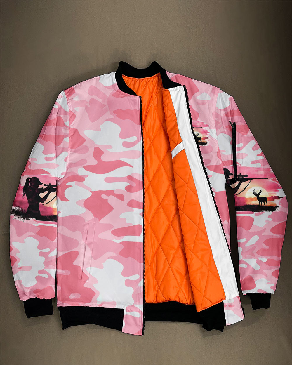 PRETTY IN PINK HUNTING BOMBER JACKET - TYQY0111248