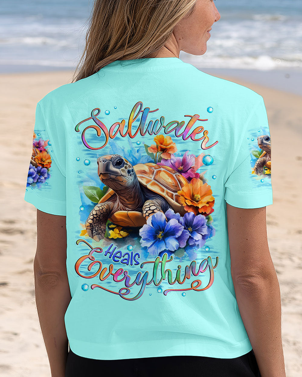 SALTWATER HEALS EVERYTHING TURTLE ALL OVER PRINT - TYQY1911242