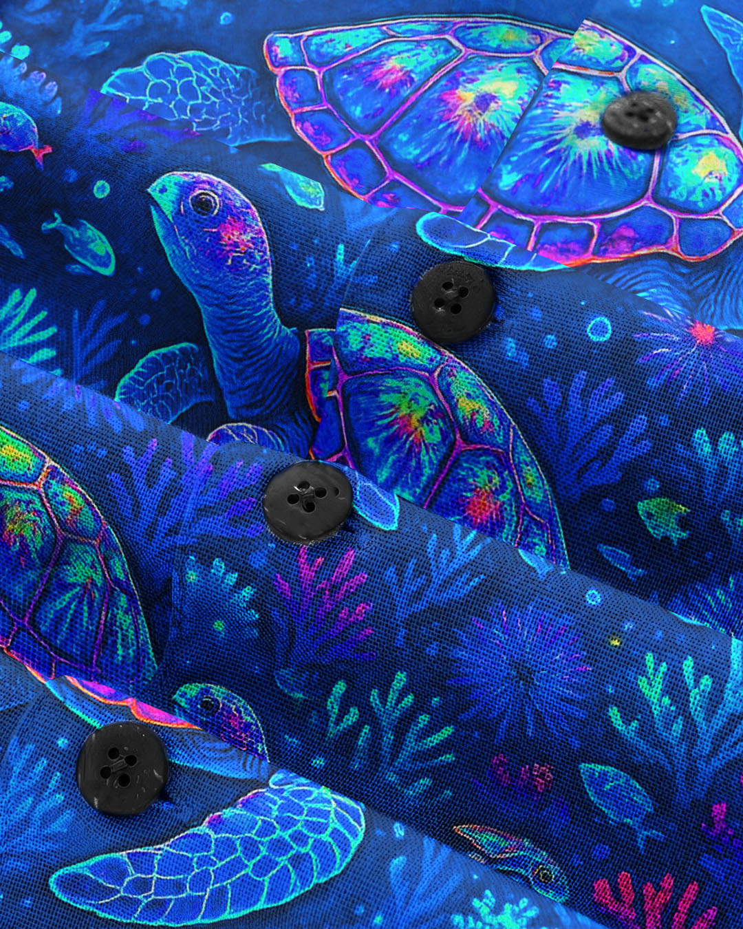 BLUE TURTLE UNDERSEA HAWAIIAN SHIRT - YHDU1504254