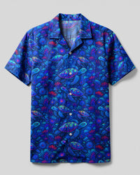 BLUE TURTLE UNDERSEA CAMP SHIRT - YHDU1504254