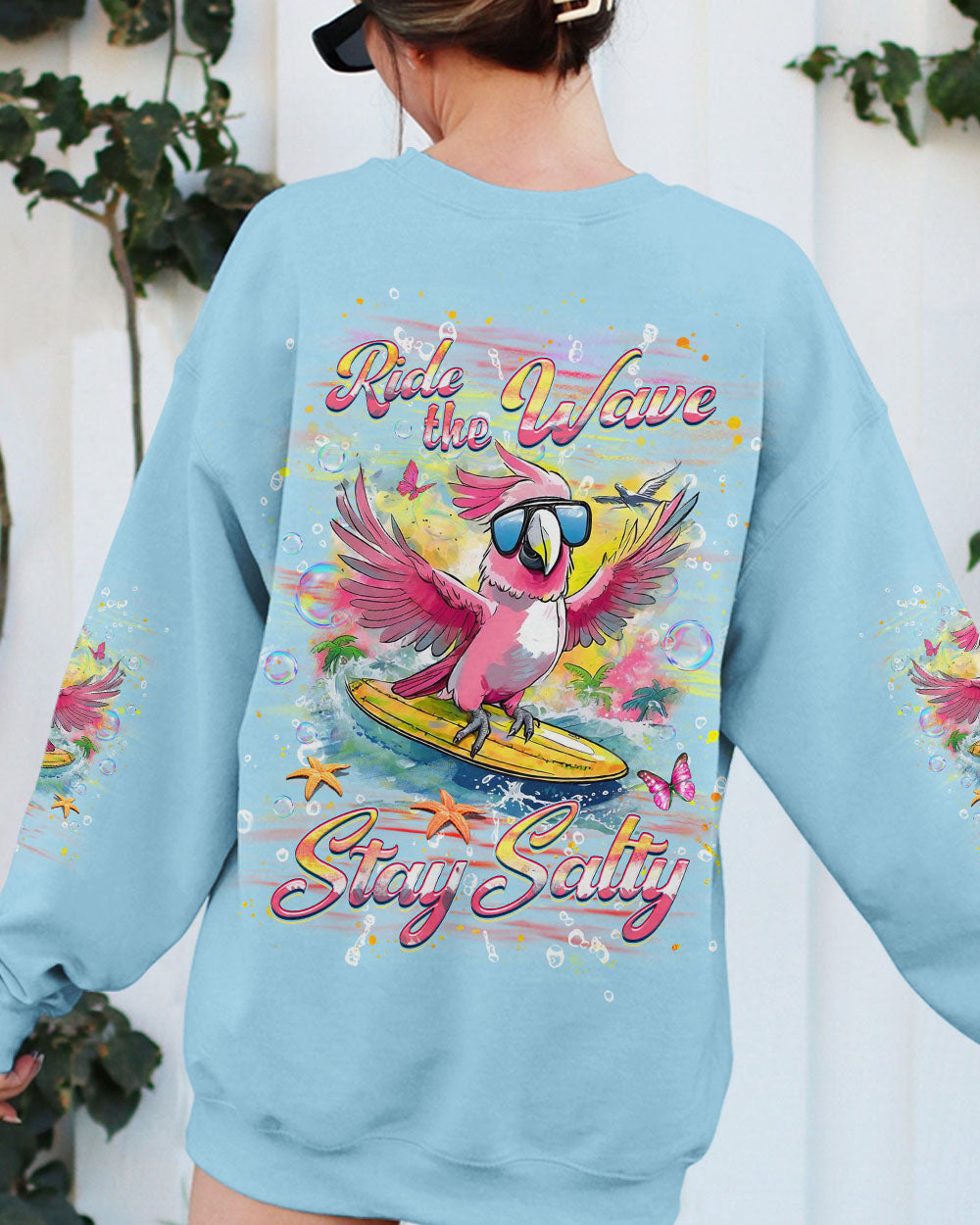 RIDE THE WAVE STAY SALTY ALL OVER PRINT - YHHG1507252