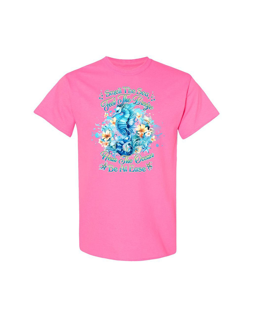 SMELL THE SEA FEEL THE BREEZE SEAHORSE COTTON SHIRT - YHHG2407237