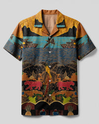 BEACH SCENE CAMP SHIRT - YHLN0304254
