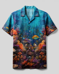 UNDERSEA SCENE CAMP SHIRT - YHLN08042254