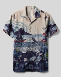 BEACH SCENE CAMP SHIRT - YHLT0204254