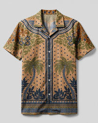 ABSTRACT JUNGLE SCENE CAMP SHIRT - YHLT0404254
