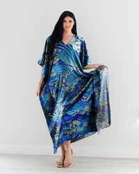 SEA WAVES KAFTAN DRESS - TLTW2108235