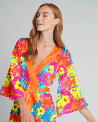 FLORAL TROPICAL KIMONO ROBE - TLTR2707233