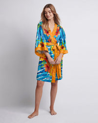 HIBISCUS WAVES KIMONO ROBE - TLTR0108233