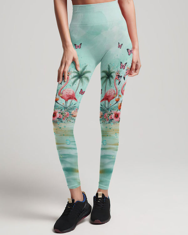 SOME GIRLS ARE JUST BORN FLAMINGO LEGGINGS - YHLT0703246