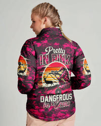 PRETTY IN PINK HUNTING CAMO PUFFER JACKET - TYTM1311246
