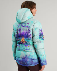 MAKING MEMORIES ONE CAMPFIRE AT A TIME PUFFER JACKET - YHDU1211247