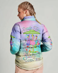 SANDY TOES SUNKISSED NOSE FLAMINGO PUFFER JACKET - YHHG1211243