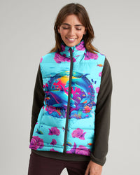 SMELL THE SEA FEEL THE BREEZE DOLPHIN PUFFER JACKET - TLNT2009234
