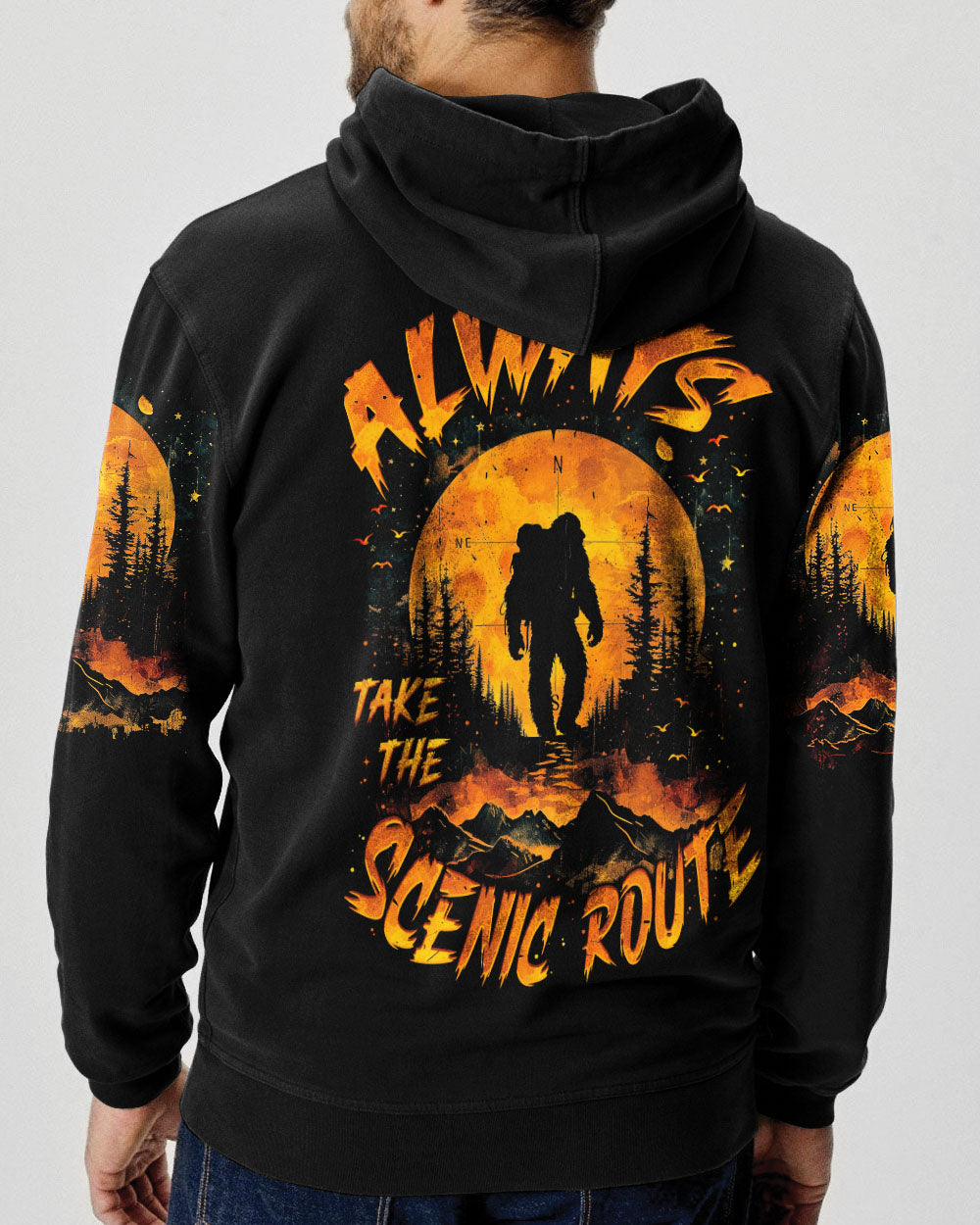 ALWAYS TAKE THE SCENIC ROUTE BIGFOOT ALL OVER PRINT - TYTM2201252