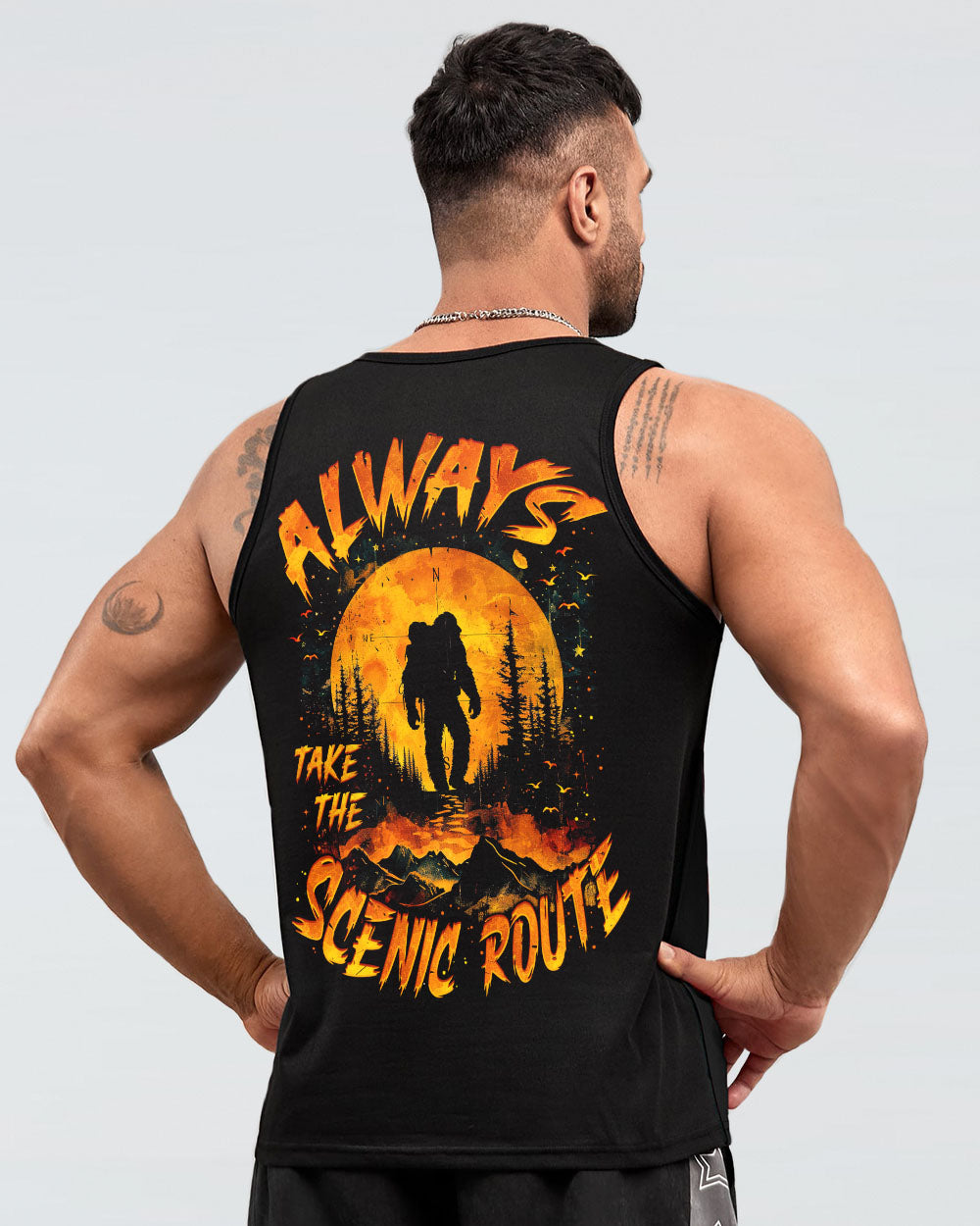 ALWAYS TAKE THE SCENIC ROUTE BIGFOOT ALL OVER PRINT - TYTM2201252