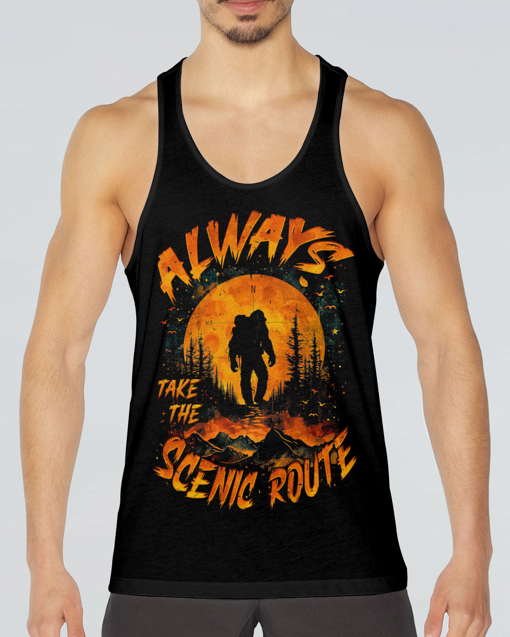 ALWAYS TAKE THE SCENIC ROUTE BIGFOOT ALL OVER PRINT - TYTM2201252