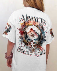 ALWAYS TAKE THE SCENIC ROUTE ALL OVER PRINT - TYTM1207233