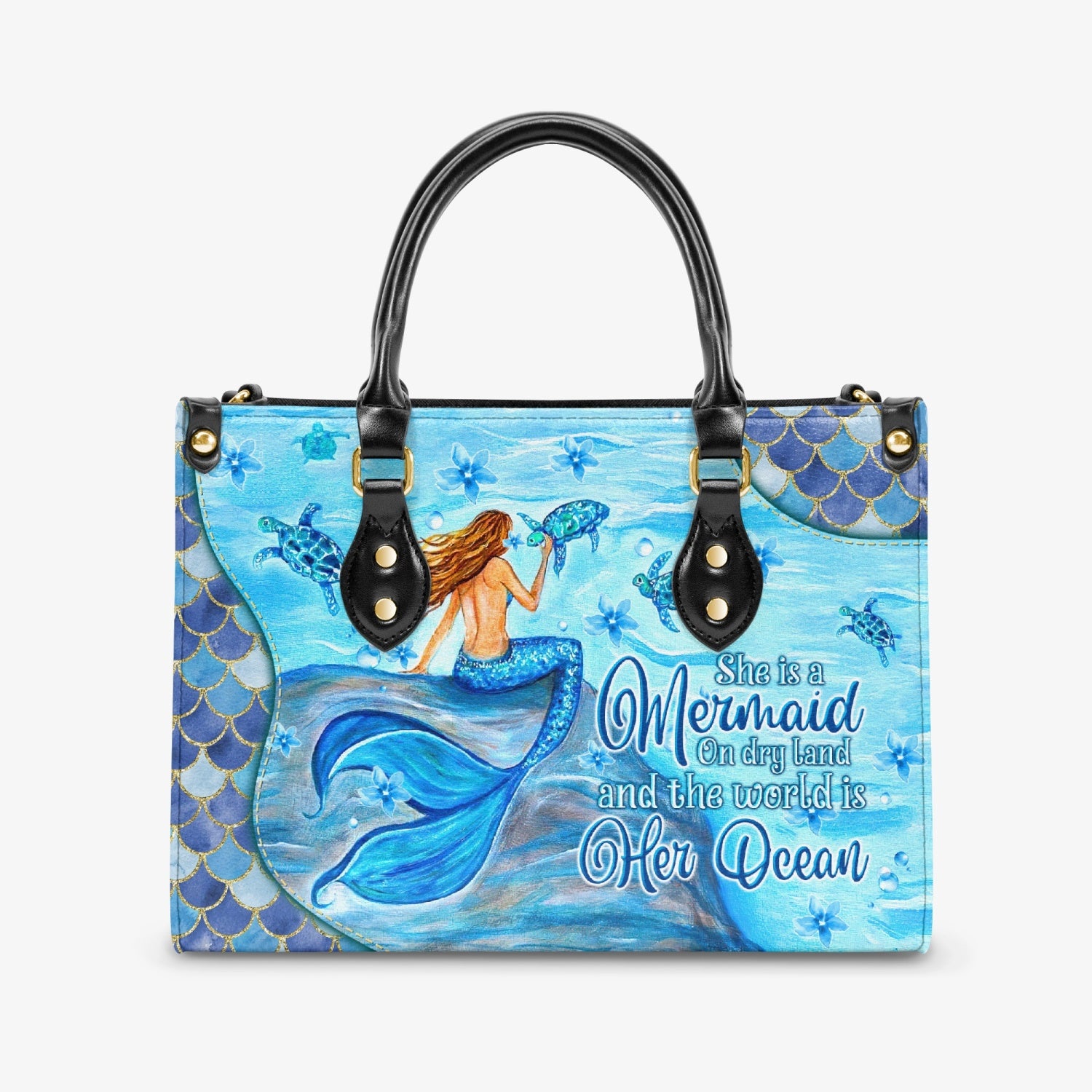 SHE IS A MERMAID LEATHER HANDBAG - TLTW2903244