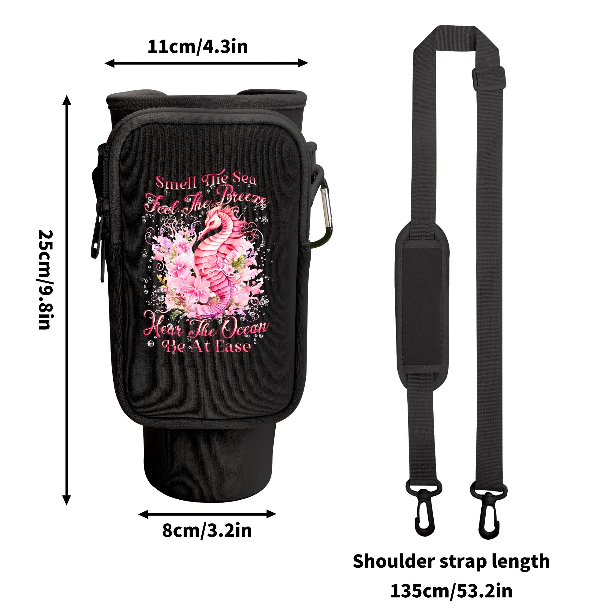 SMELL THE SEA SEAHORSE TUMBLER CARRIER BAG - YHLN2808255