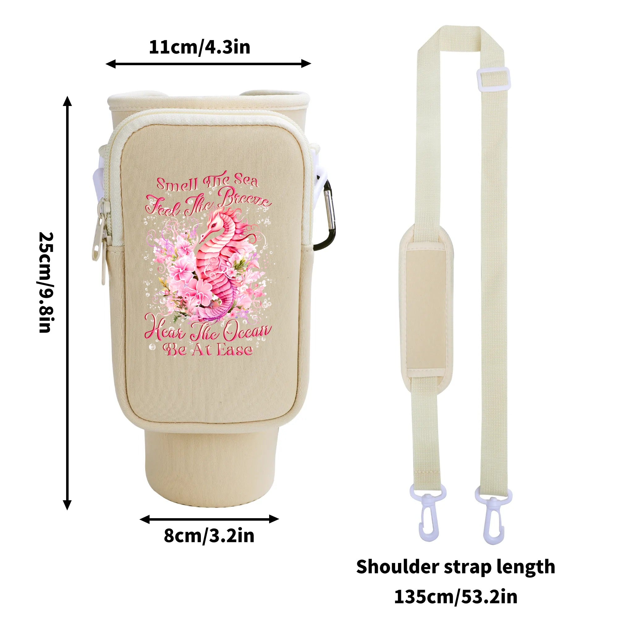 SMELL THE SEA SEAHORSE TUMBLER CARRIER BAG - YHLN2808255
