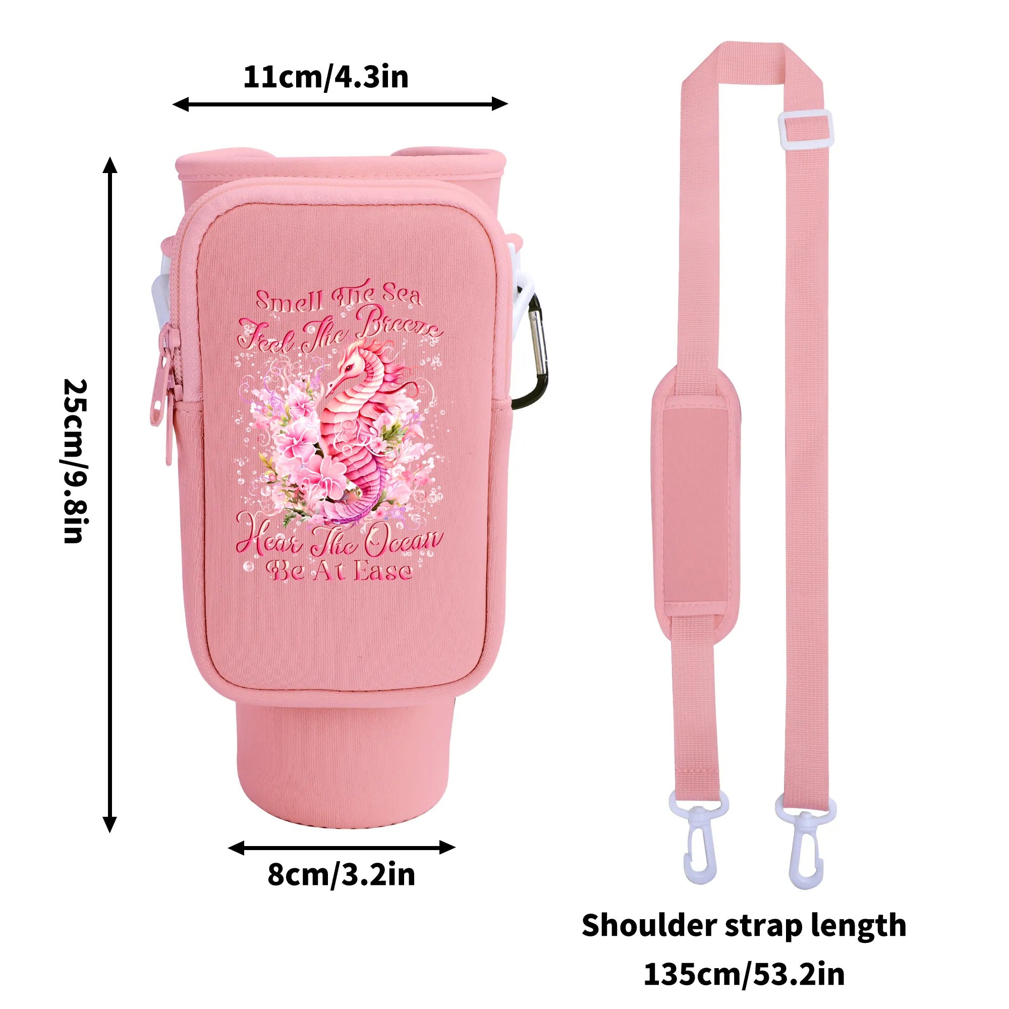 SMELL THE SEA SEAHORSE TUMBLER CARRIER BAG - YHLN2808255