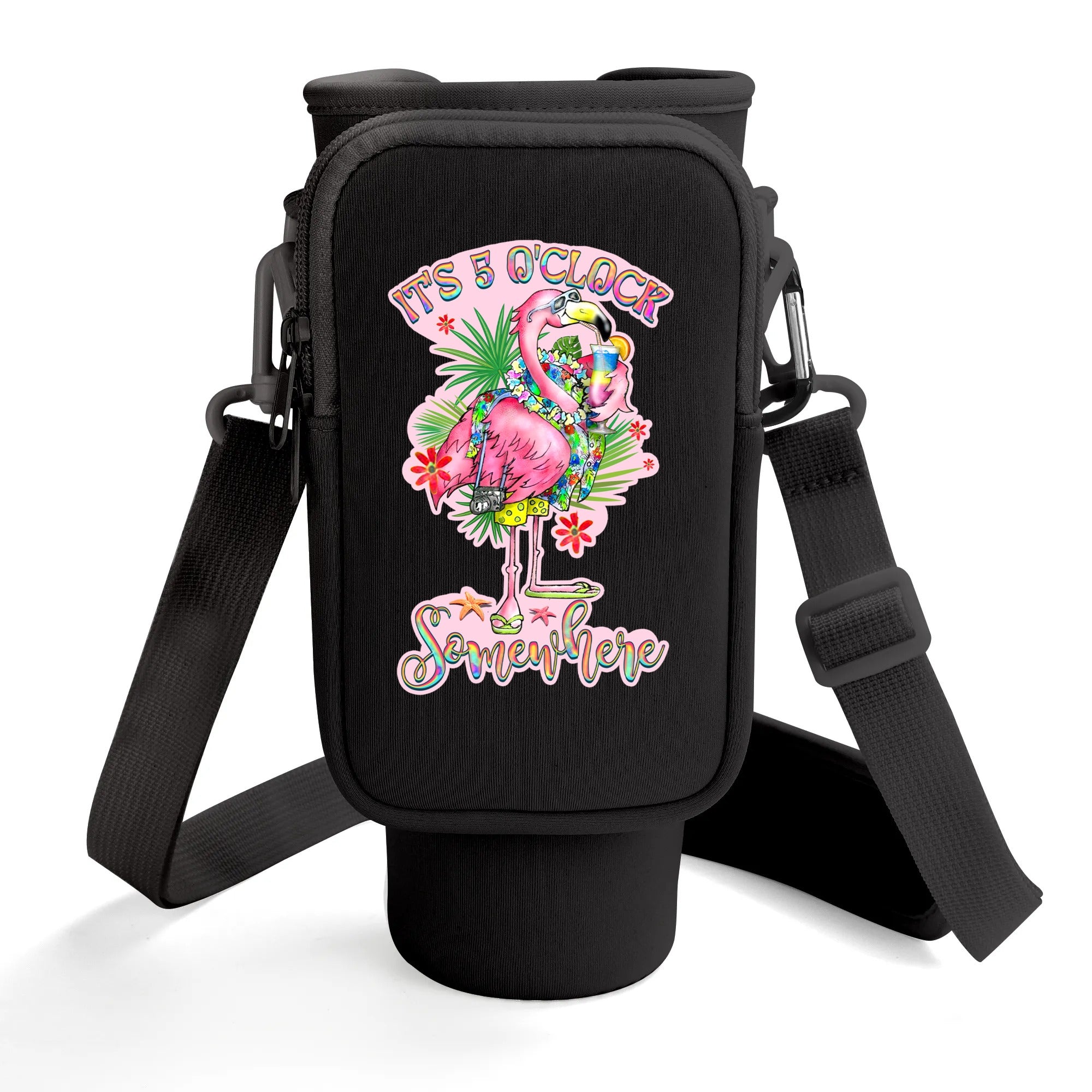 IT'S 5 O'CLOCK SOMEWHERE FLAMINGO TUMBLER CARRIER BAG - YHHG2708255