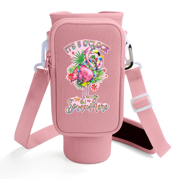 IT'S 5 O'CLOCK SOMEWHERE FLAMINGO TUMBLER CARRIER BAG - YHHG2708255