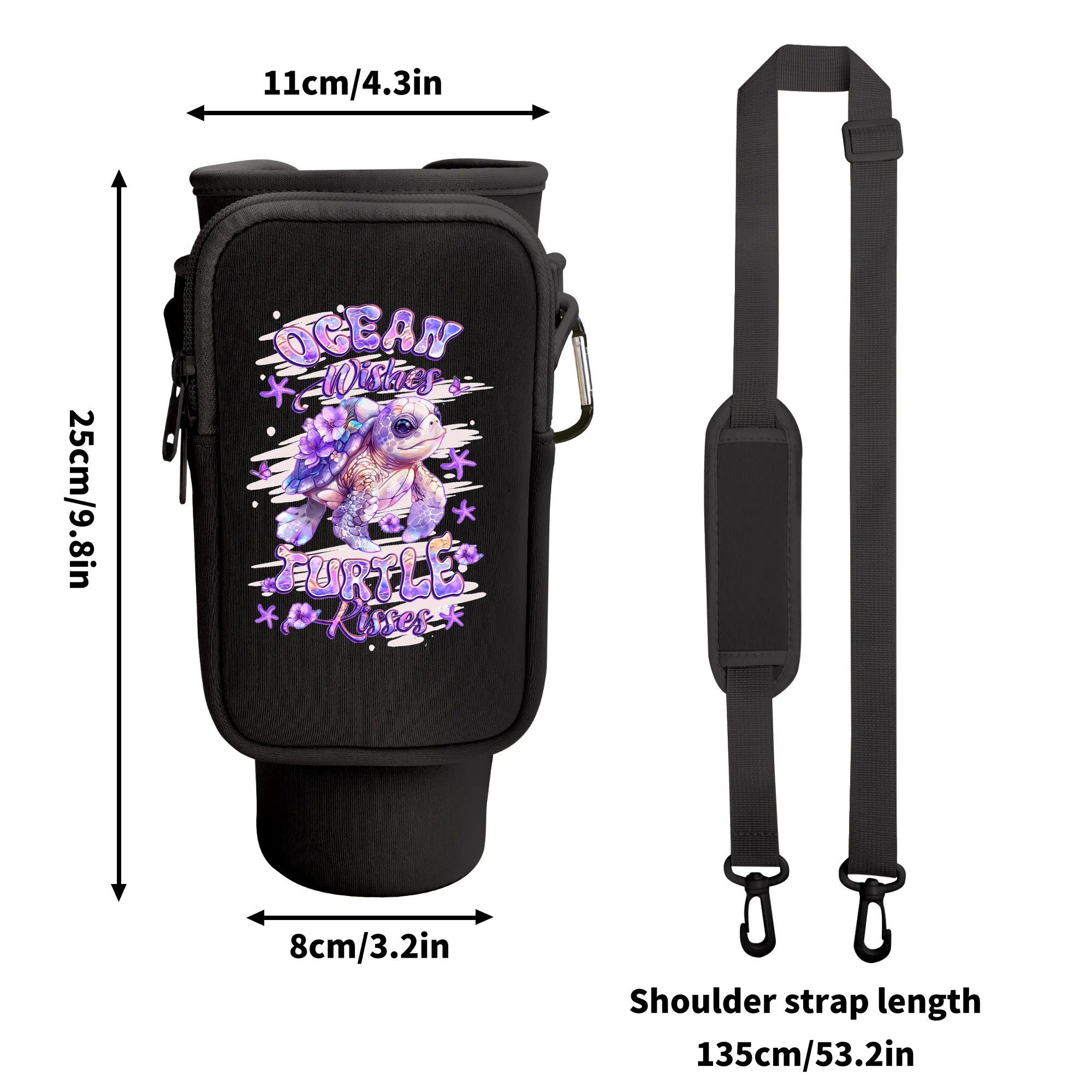OCEAN WISHES TURTLE KISSES TUMBLER CARRIER BAG - YHLT2808255