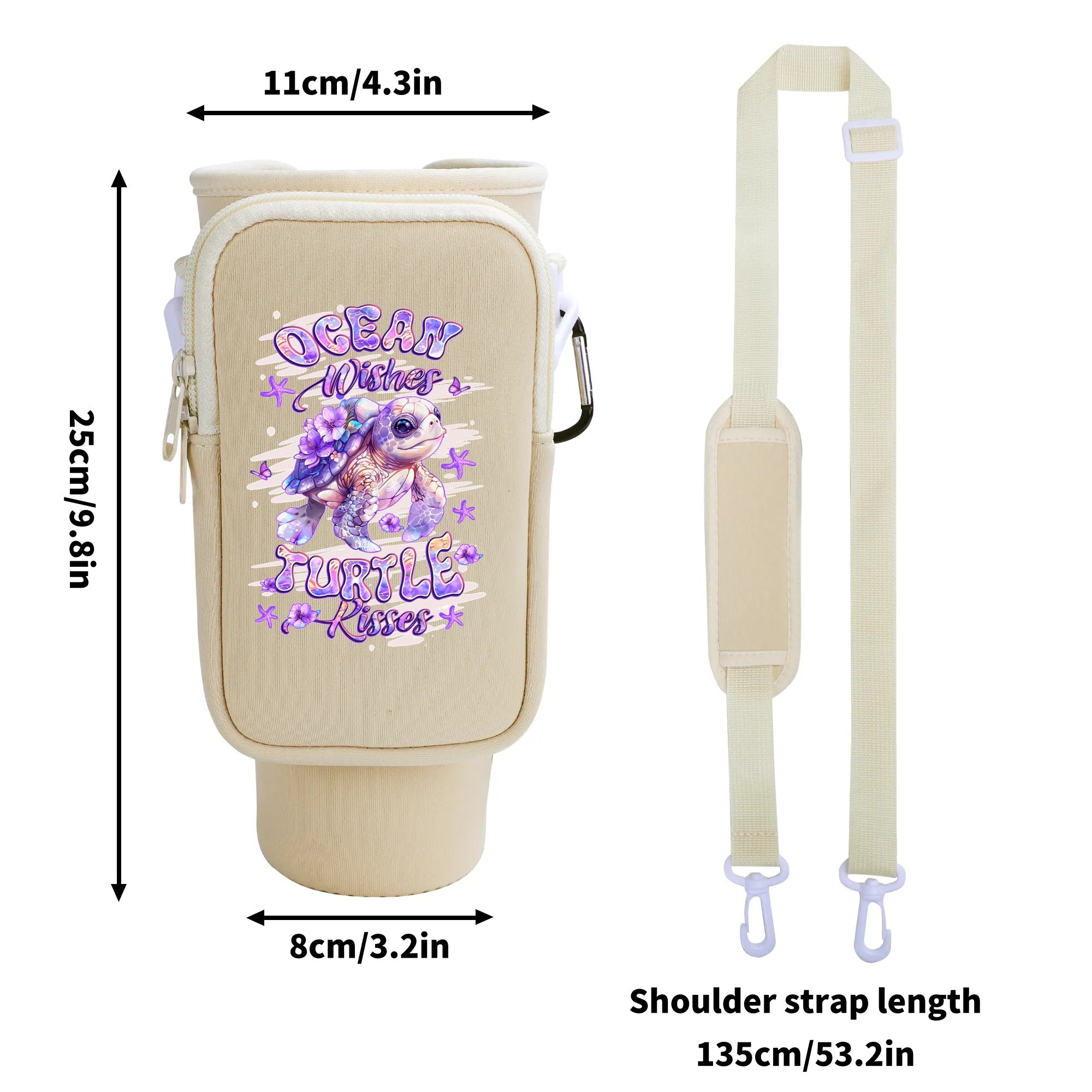 OCEAN WISHES TURTLE KISSES TUMBLER CARRIER BAG - YHLT2808255