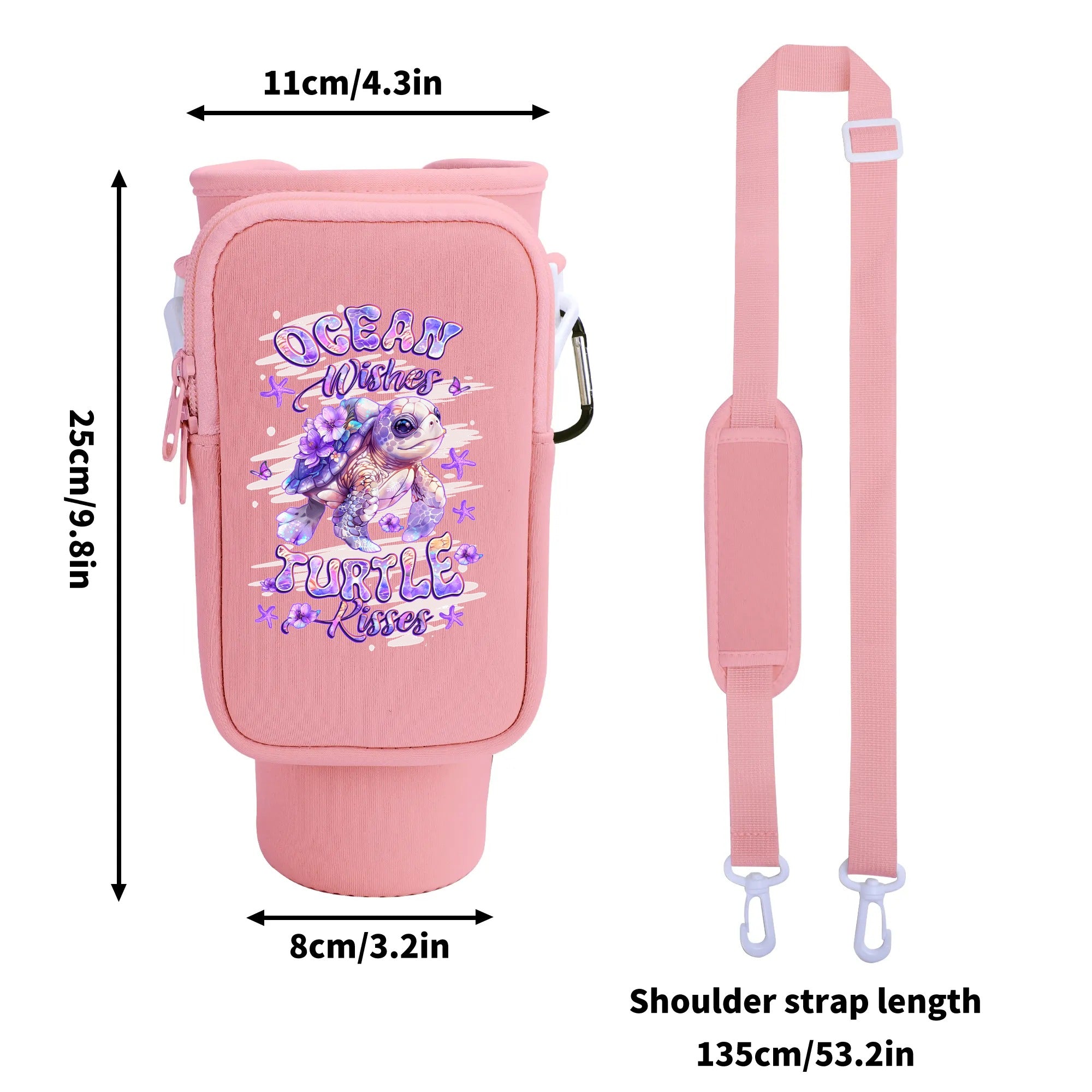 OCEAN WISHES TURTLE KISSES TUMBLER CARRIER BAG - YHLT2808255