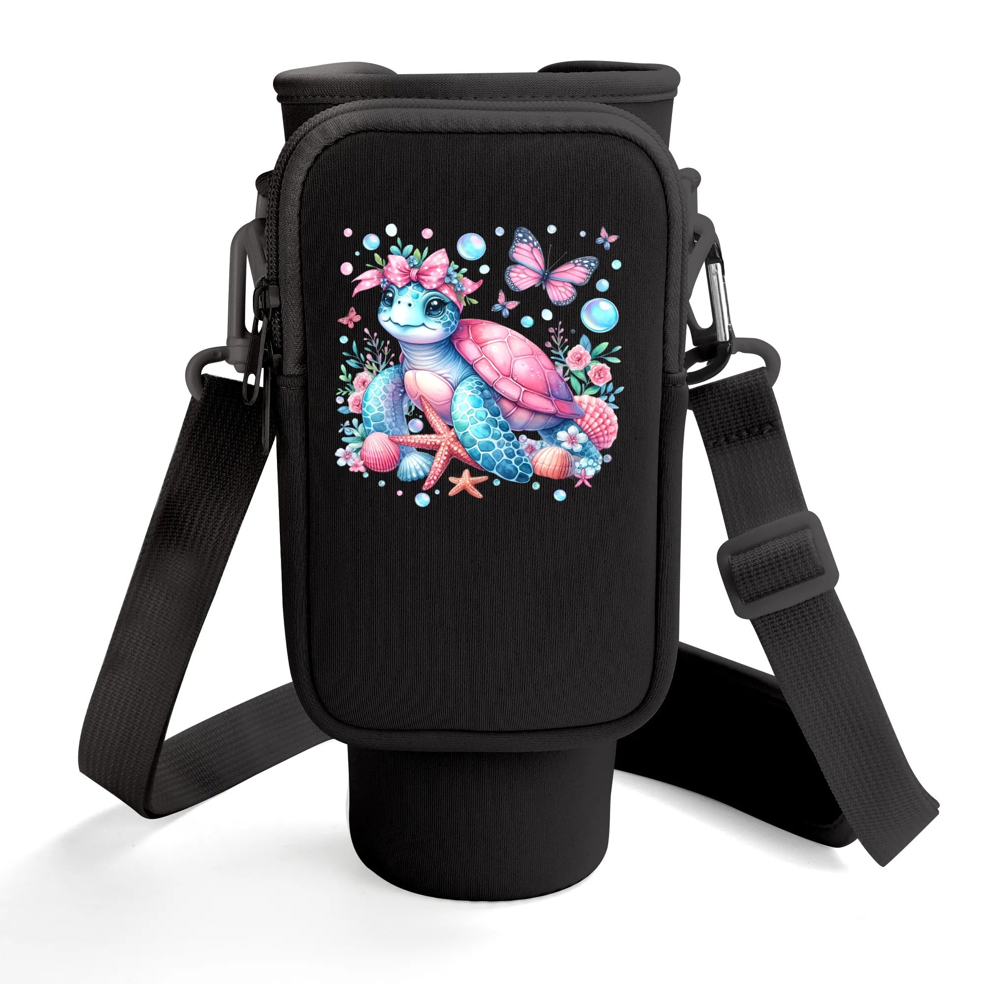 DON'T WORRY BEACH HAPPY TURTLE TUMBLER CARRIER BAG - YHLN2608257