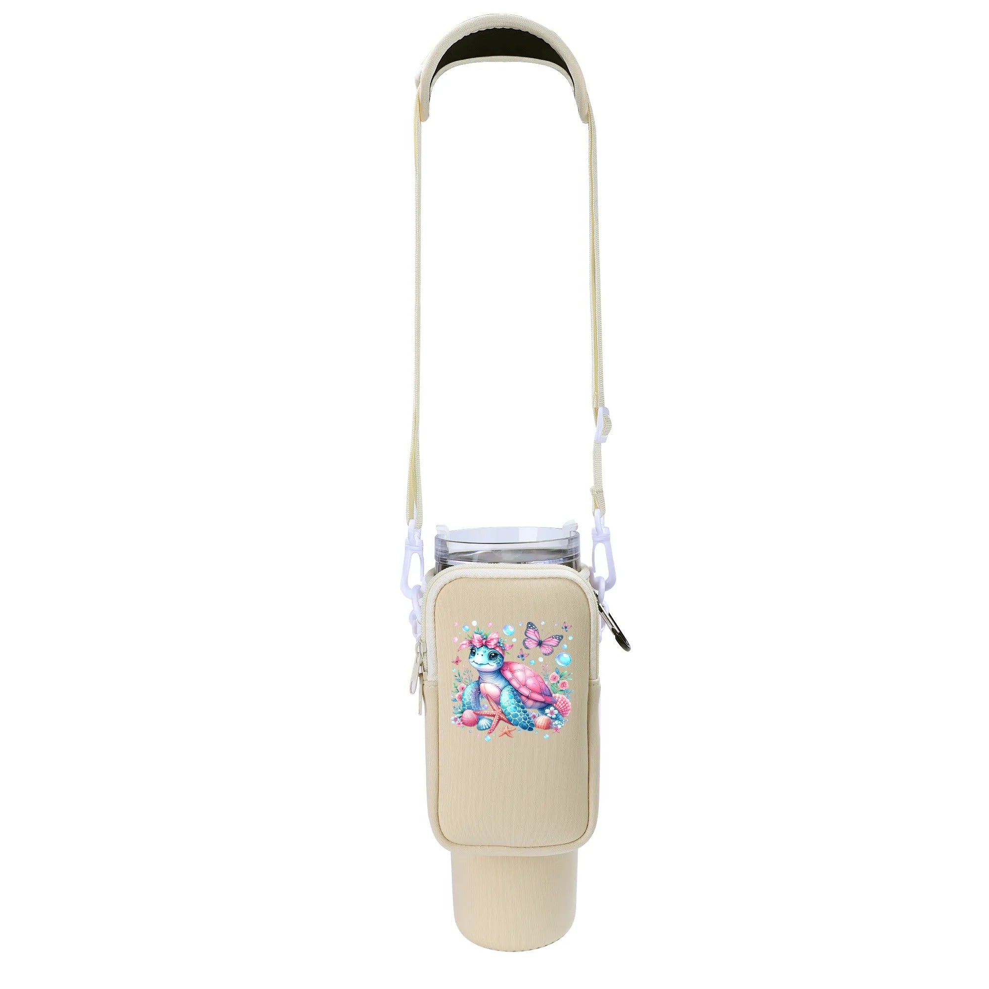 DON'T WORRY BEACH HAPPY TURTLE TUMBLER CARRIER BAG - YHLN2608257