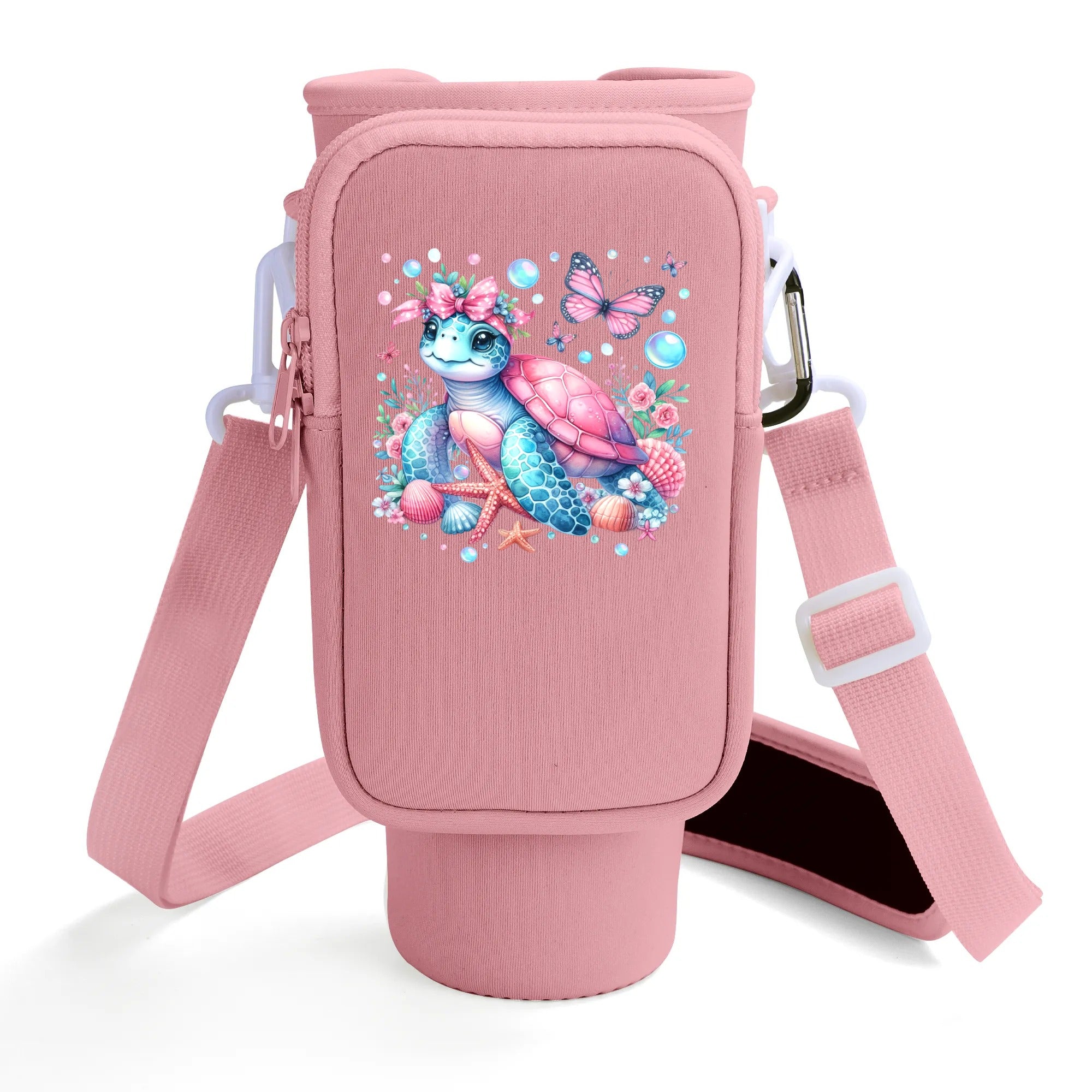 DON'T WORRY BEACH HAPPY TURTLE TUMBLER CARRIER BAG - YHLN2608257