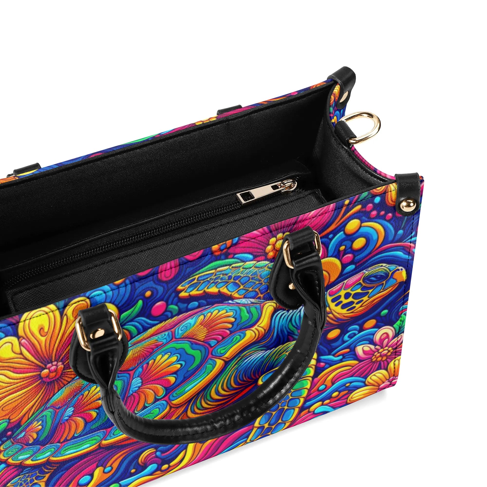 COLORFUL TURTLE LEATHER HANDBAG - TLNO2707242