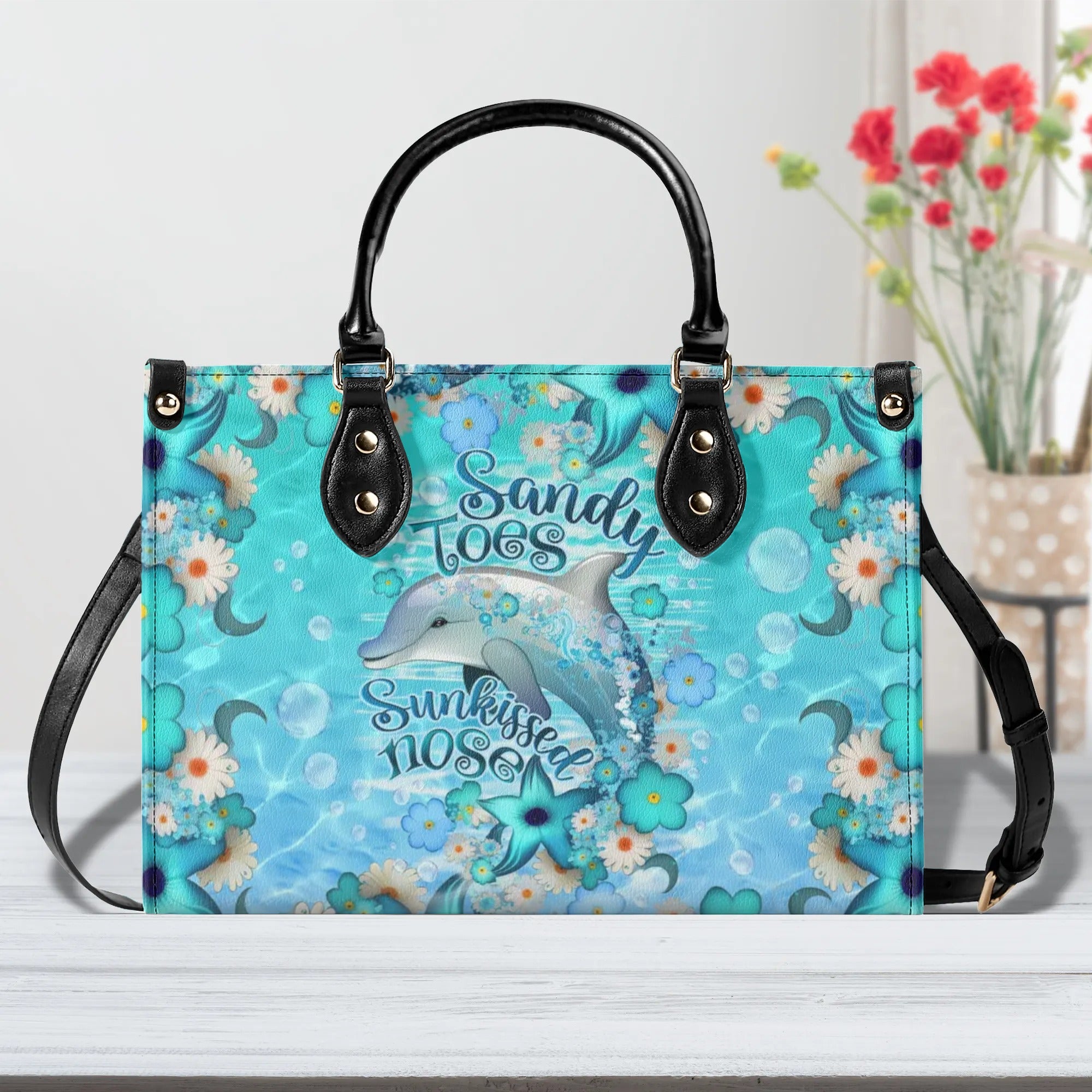 SANDY TOES SUNKISSED NOSE DOLPHIN LEATHER HANDBAG - TLNO2708244