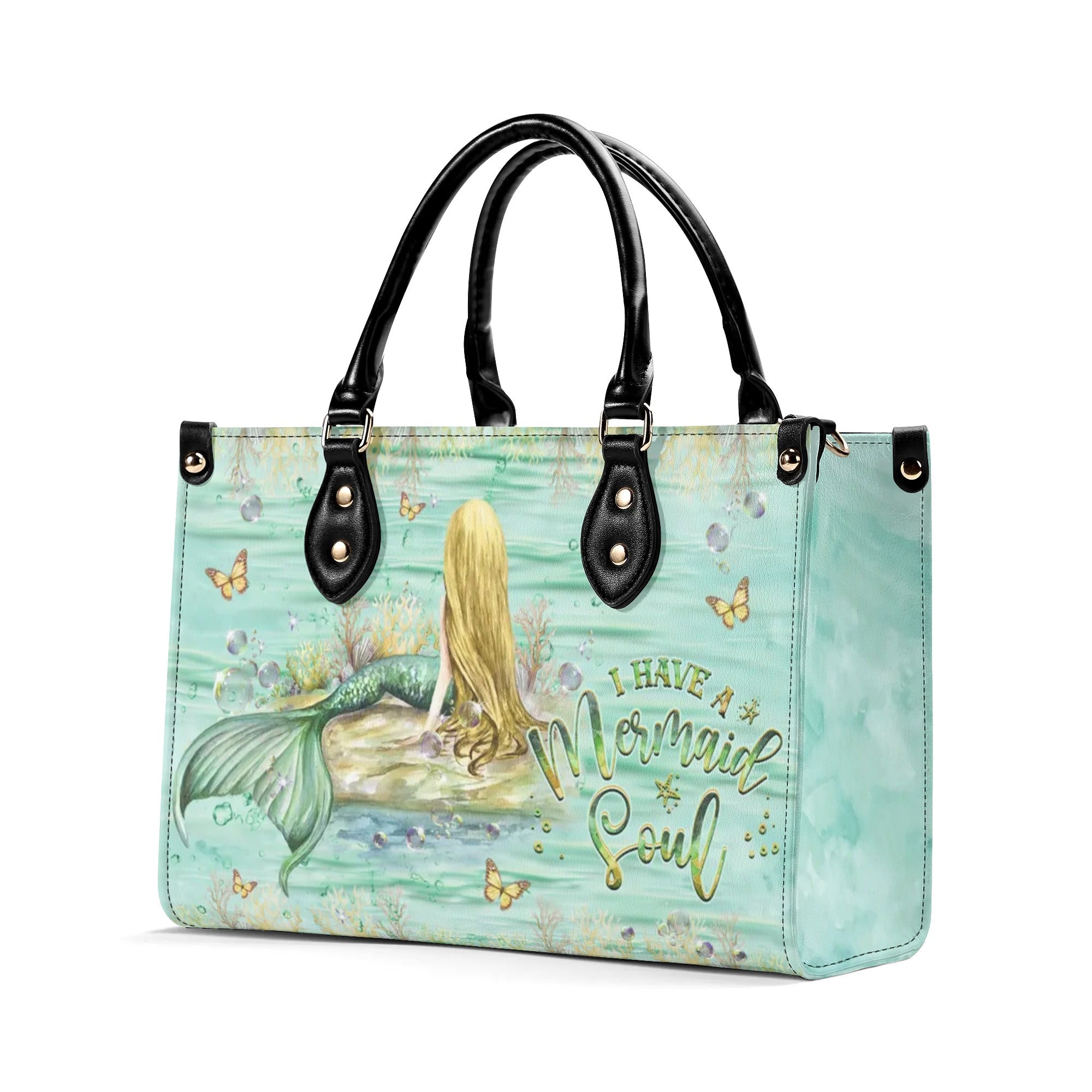 I HAVE A MERMAID SOUL LEATHER HANDBAG - YHHG3009244