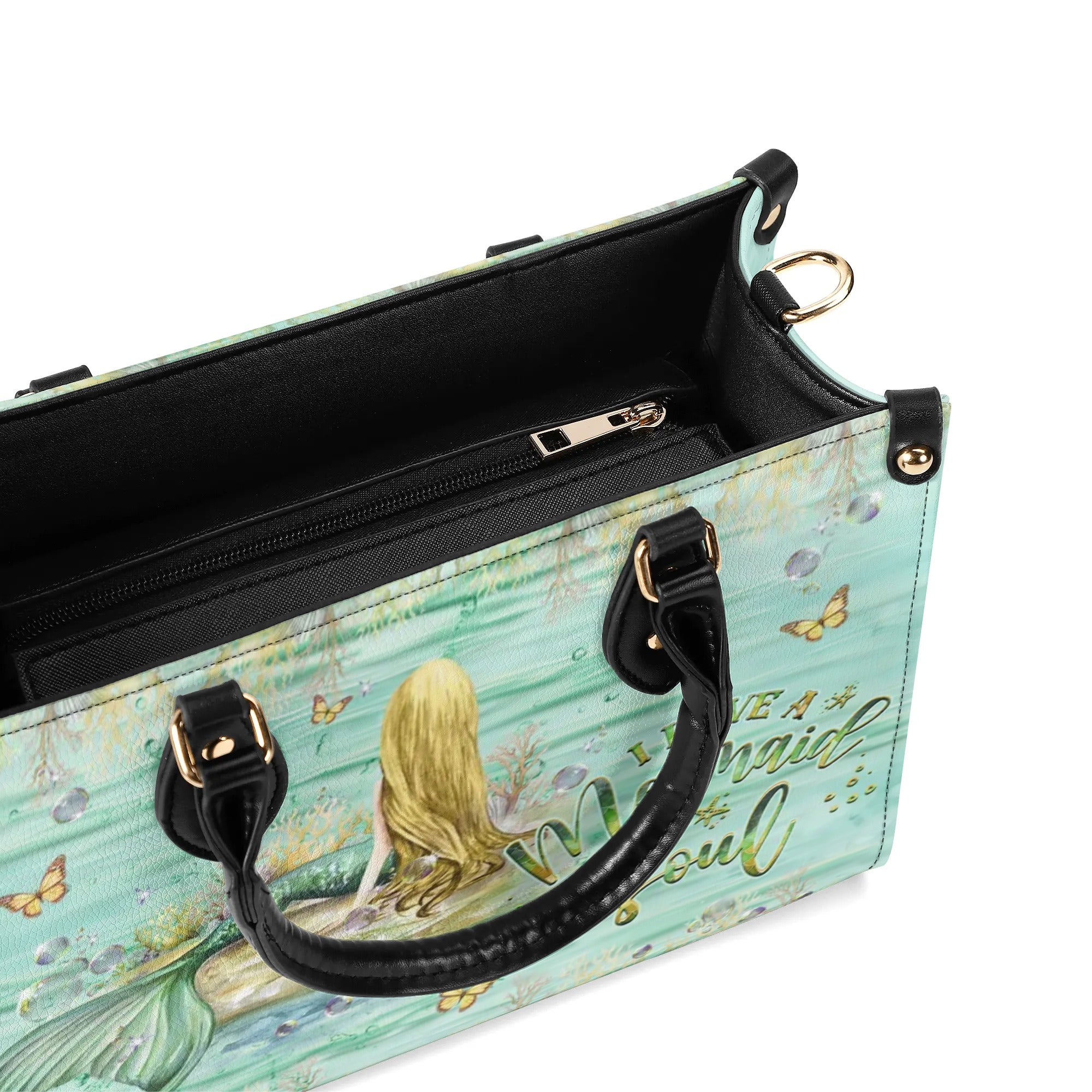 I HAVE A MERMAID SOUL LEATHER HANDBAG - YHHG3009244