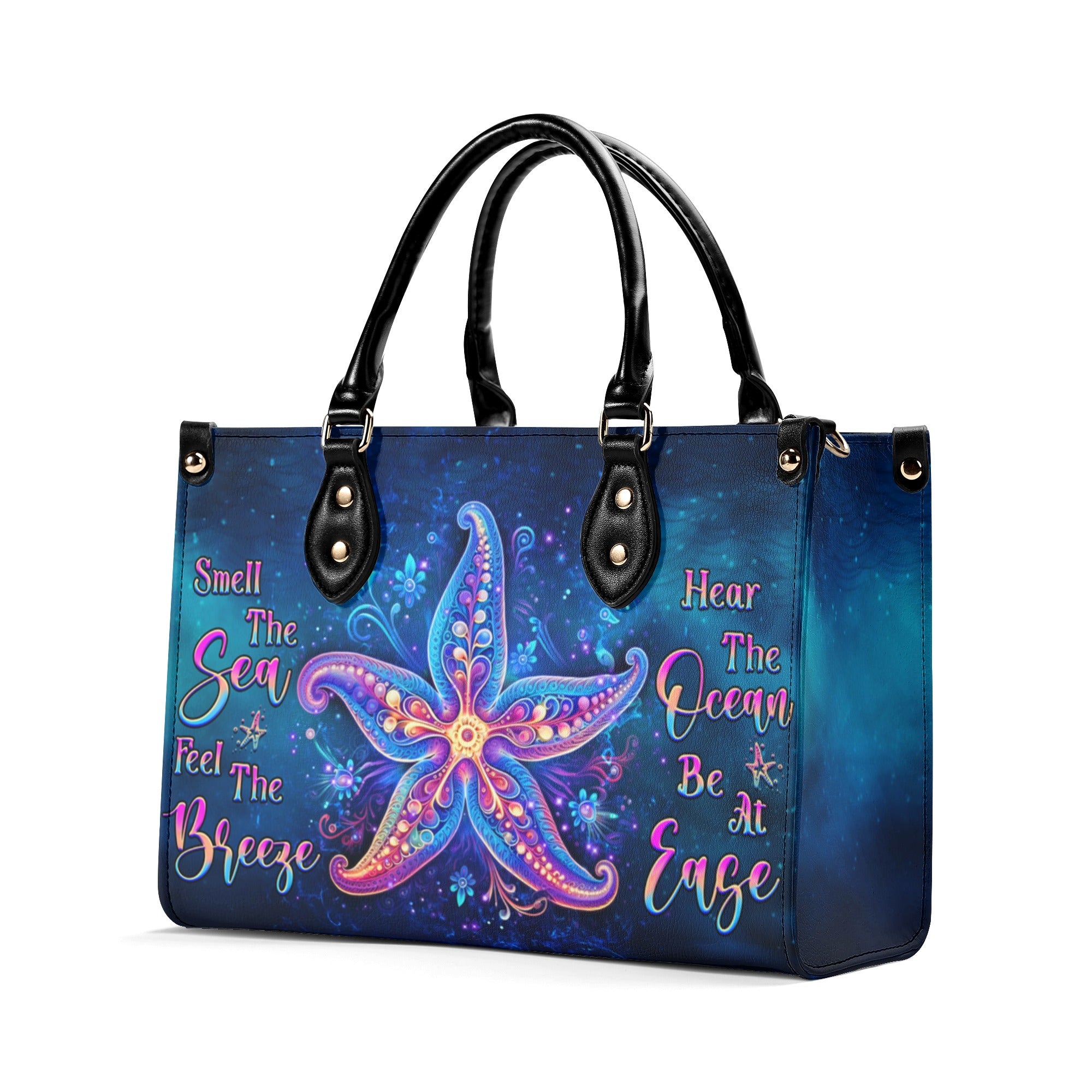 SMELL THE SEA FEEL THE BREEZE LEATHER HANDBAG - YHHG1110244