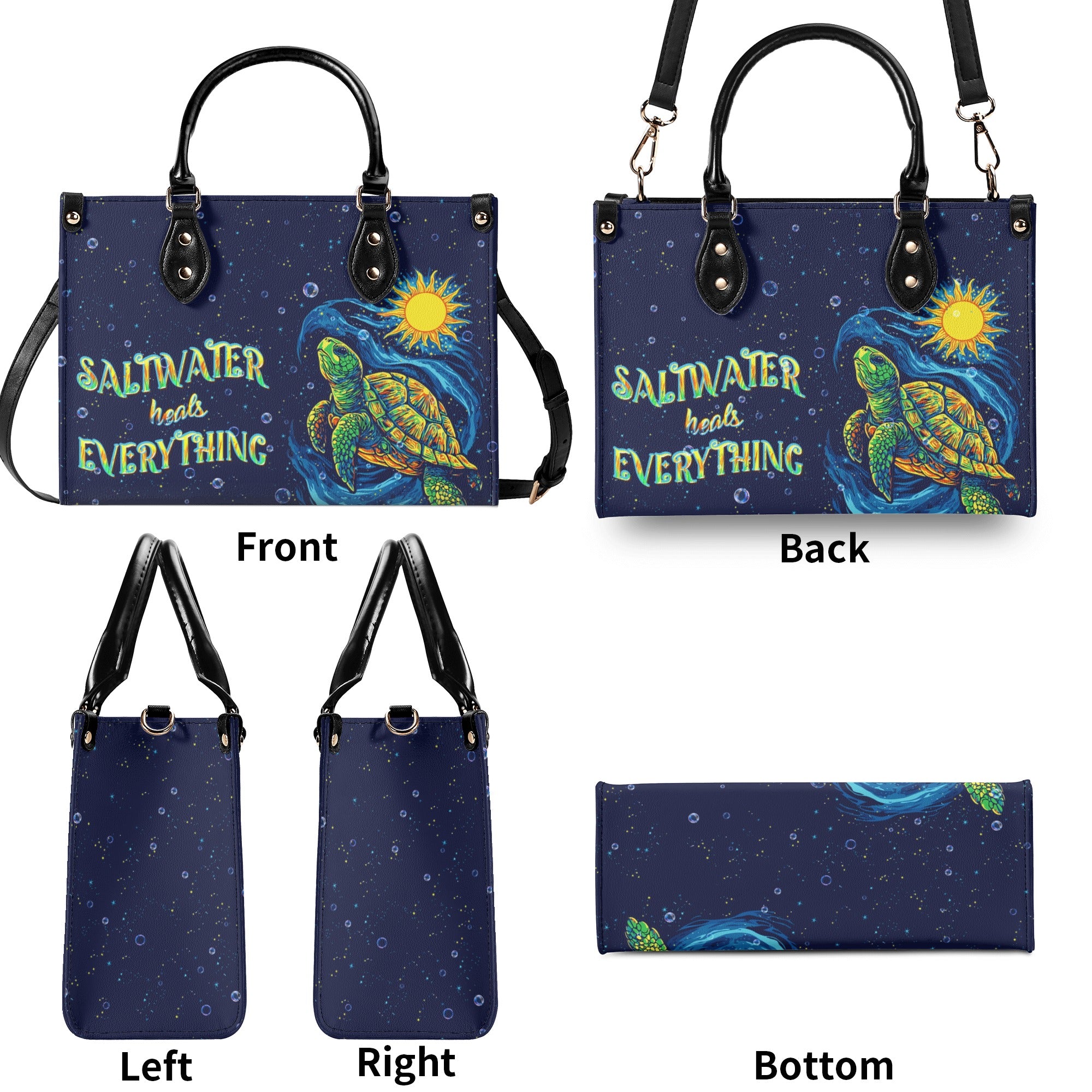 SALTWATER HEALS EVERYTHING LEATHER HANDBAG  - TLPQ2711243